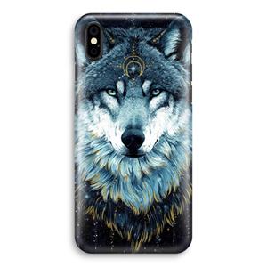 CaseCompany Darkness Wolf: iPhone Xs Volledig Geprint Hoesje
