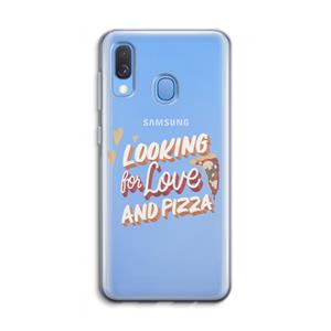 CaseCompany Pizza is the answer: Samsung Galaxy A40 Transparant Hoesje