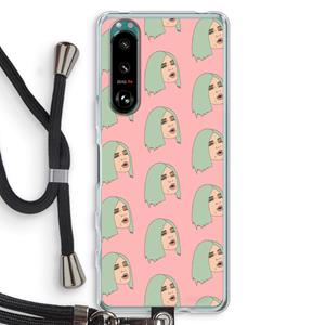 CaseCompany King Kylie: Sony Xperia 5 III Transparant Hoesje met koord