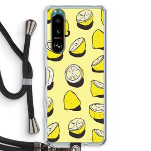 CaseCompany When Life Gives You Lemons...: Sony Xperia 5 III Transparant Hoesje met koord