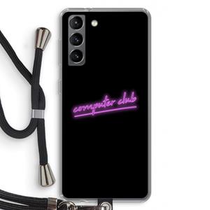 CaseCompany Vice Black: Samsung Galaxy S21 Transparant Hoesje met koord