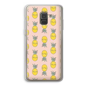 CaseCompany Ananas: Samsung Galaxy A8 (2018) Transparant Hoesje