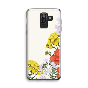 CaseCompany Wilde bloemen: Samsung Galaxy J8 (2018) Transparant Hoesje