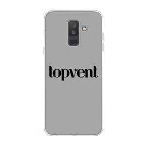 CaseCompany Topvent Grijs Zwart: Samsung Galaxy A6 Plus (2018) Transparant Hoesje