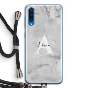 CaseCompany Ivory Marble: Samsung Galaxy A50 Transparant Hoesje met koord