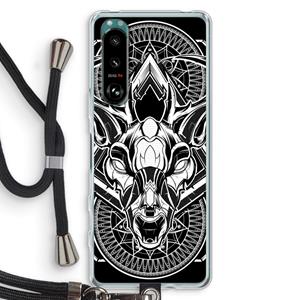 CaseCompany Oh Deer: Sony Xperia 5 III Transparant Hoesje met koord