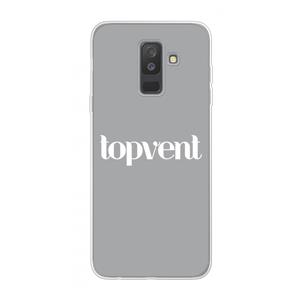 CaseCompany Topvent Grijs Wit: Samsung Galaxy A6 Plus (2018) Transparant Hoesje