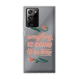 CaseCompany Optimistic flower girl: Samsung Galaxy Note 20 Ultra / Note 20 Ultra 5G Transparant Hoesje