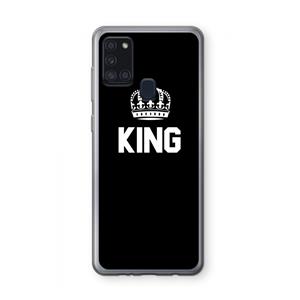 CaseCompany King zwart: Samsung Galaxy A21s Transparant Hoesje