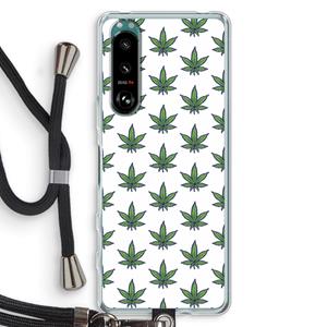 CaseCompany Weed: Sony Xperia 5 III Transparant Hoesje met koord