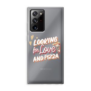 CaseCompany Pizza is the answer: Samsung Galaxy Note 20 Ultra / Note 20 Ultra 5G Transparant Hoesje