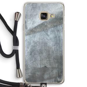 CaseCompany Grey Stone: Samsung Galaxy A3 (2016) Transparant Hoesje met koord