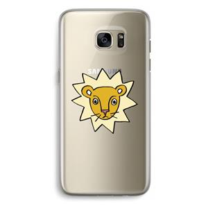 CaseCompany Kleine leeuw: Samsung Galaxy S7 Edge Transparant Hoesje