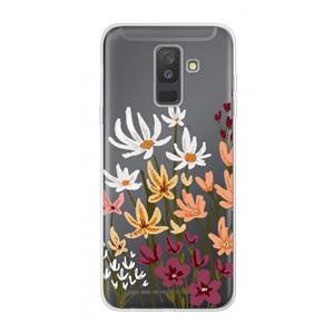 CaseCompany Painted wildflowers: Samsung Galaxy A6 Plus (2018) Transparant Hoesje