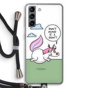CaseCompany Unicorn: Samsung Galaxy S21 Transparant Hoesje met koord