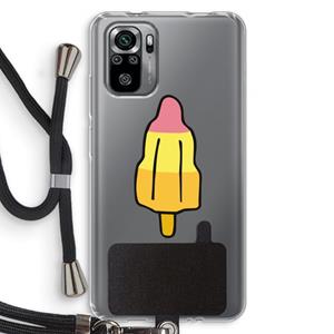 CaseCompany Raketijsje: Xiaomi Redmi Note 10S Transparant Hoesje met koord