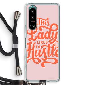 CaseCompany Hustle Lady: Sony Xperia 5 III Transparant Hoesje met koord