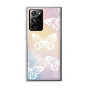 CaseCompany White butterfly: Samsung Galaxy Note 20 Ultra / Note 20 Ultra 5G Transparant Hoesje