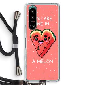 CaseCompany One In A Melon: Sony Xperia 5 III Transparant Hoesje met koord