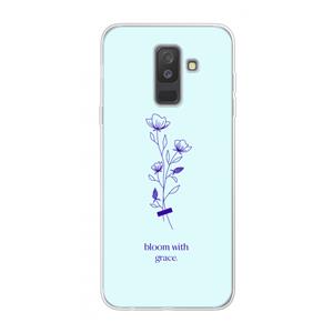 CaseCompany Bloom with grace: Samsung Galaxy A6 Plus (2018) Transparant Hoesje