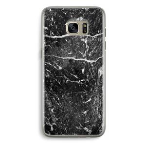 CaseCompany Zwart marmer: Samsung Galaxy S7 Edge Transparant Hoesje