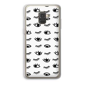 CaseCompany Eye pattern #2: Samsung Galaxy A8 (2018) Transparant Hoesje
