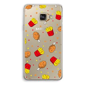 CaseCompany Chicken 'n Fries: Samsung A3 (2017) Transparant Hoesje