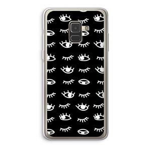 CaseCompany Eye pattern #3: Samsung Galaxy A8 (2018) Transparant Hoesje