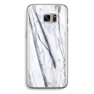 CaseCompany Gestreepte marmer: Samsung Galaxy S7 Edge Transparant Hoesje