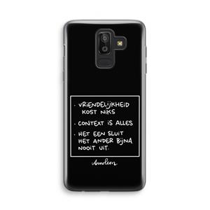 CaseCompany Mijn Motto's: Samsung Galaxy J8 (2018) Transparant Hoesje