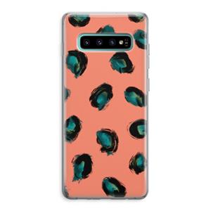 CaseCompany Pink Cheetah: Samsung Galaxy S10 Plus Transparant Hoesje