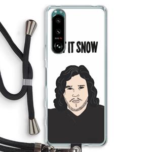 CaseCompany Let It Snow: Sony Xperia 5 III Transparant Hoesje met koord