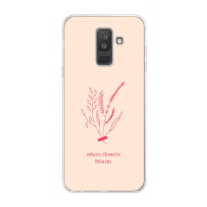 CaseCompany Where flowers bloom: Samsung Galaxy A6 Plus (2018) Transparant Hoesje