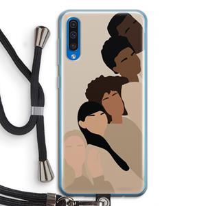 CaseCompany Sweet creatures: Samsung Galaxy A50 Transparant Hoesje met koord