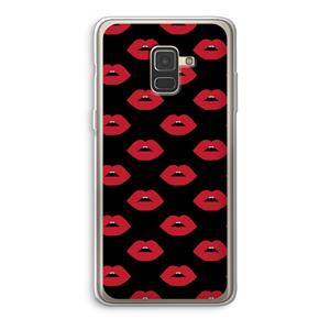CaseCompany Lips: Samsung Galaxy A8 (2018) Transparant Hoesje