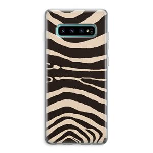 CaseCompany Arizona Zebra: Samsung Galaxy S10 Plus Transparant Hoesje