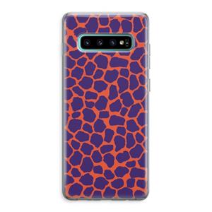 CaseCompany Purple Giraffe: Samsung Galaxy S10 Plus Transparant Hoesje