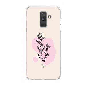 CaseCompany Roses are red: Samsung Galaxy A6 Plus (2018) Transparant Hoesje
