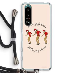 CaseCompany Jingle Ladies: Sony Xperia 5 III Transparant Hoesje met koord