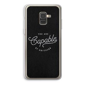 CaseCompany Capable: Samsung Galaxy A8 (2018) Transparant Hoesje