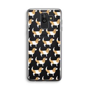 CaseCompany Doggy: Samsung Galaxy J8 (2018) Transparant Hoesje