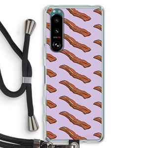 CaseCompany Bacon to my eggs #2: Sony Xperia 5 III Transparant Hoesje met koord