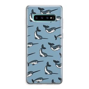 CaseCompany Narwhal: Samsung Galaxy S10 Plus Transparant Hoesje