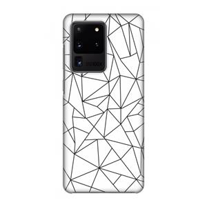 CaseCompany Geometrische lijnen zwart: Volledig geprint Samsung Galaxy S20 Ultra Hoesje