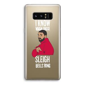 CaseCompany Sleigh Bells Ring: Samsung Galaxy Note 8 Transparant Hoesje