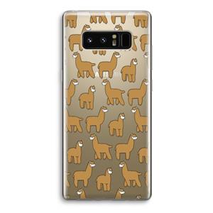 CaseCompany Alpacas: Samsung Galaxy Note 8 Transparant Hoesje