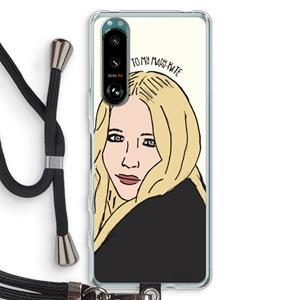 CaseCompany Mary Kate: Sony Xperia 5 III Transparant Hoesje met koord