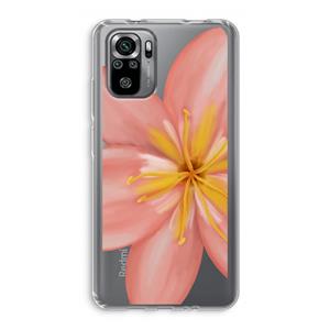 CaseCompany Pink Ellila Flower: Xiaomi Redmi Note 10S Transparant Hoesje
