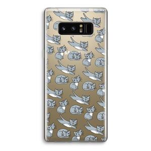 CaseCompany Poezen: Samsung Galaxy Note 8 Transparant Hoesje