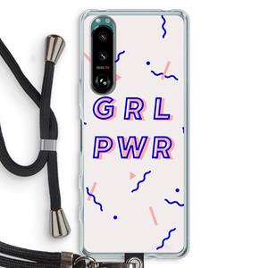 CaseCompany GRL PWR: Sony Xperia 5 III Transparant Hoesje met koord